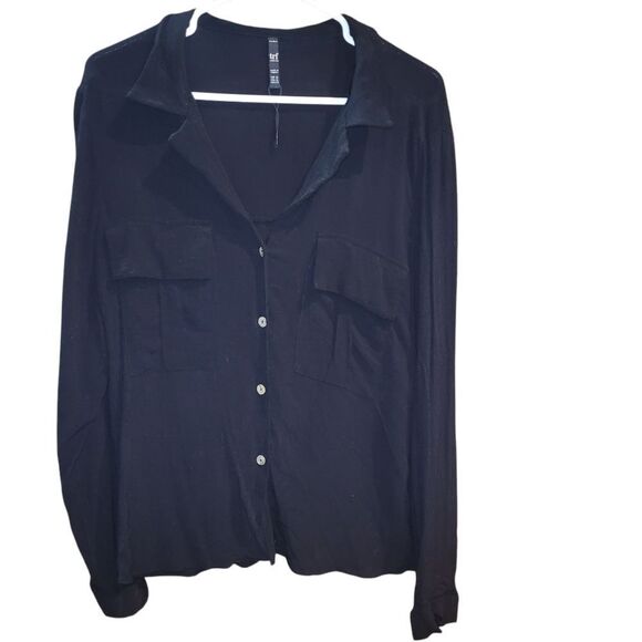 Zara trf collection Black Button-Up Blouse - Picture 1 of 4
